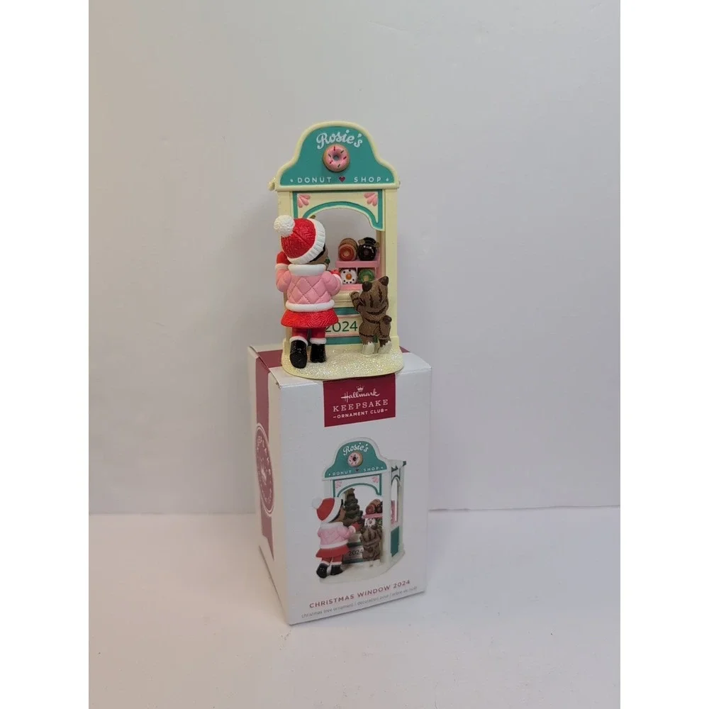 HALLMARK CHRISTMAS WINDOW #22 SERIES 2024 CLUB KEEPSAKE ORNAMENTS DONUT SHOP